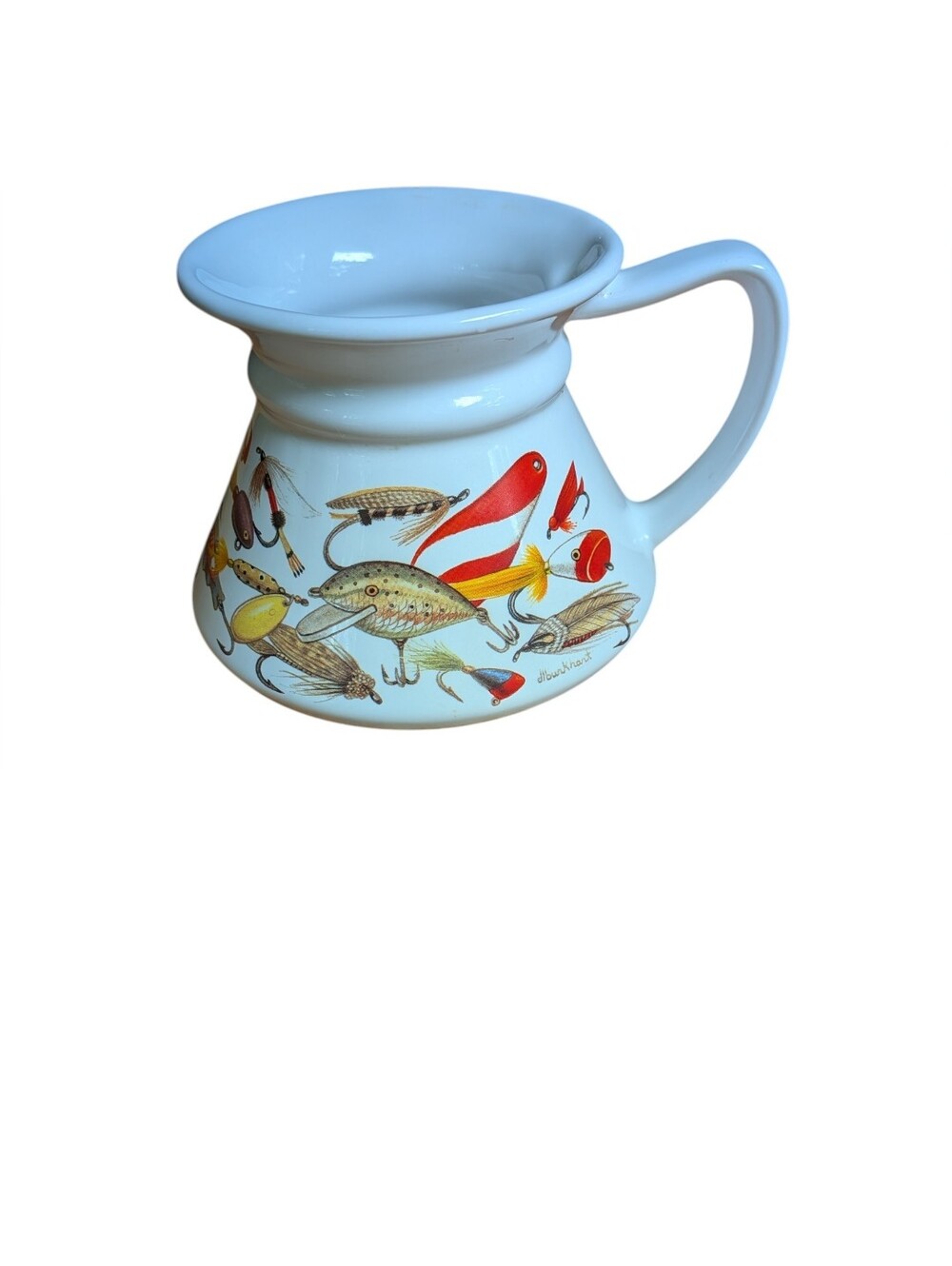 Fishing Lure Graphics White Ceramic Coffee Mug